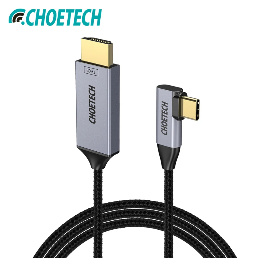 CHOETECH USB Type C to HDMI Cable 90 Degree Thunderbolt 3 Compatible HDMI Cable For iPad Pro 2018 Samsung Galaxy Note 8/S8 Plus
CHOETECH USB Type C to HDMI Cable 90 Degree Thunderbolt 3 Compatible HDMI Cable For iPad Pro 2018 Samsung Galaxy Note 8/S8 Plus