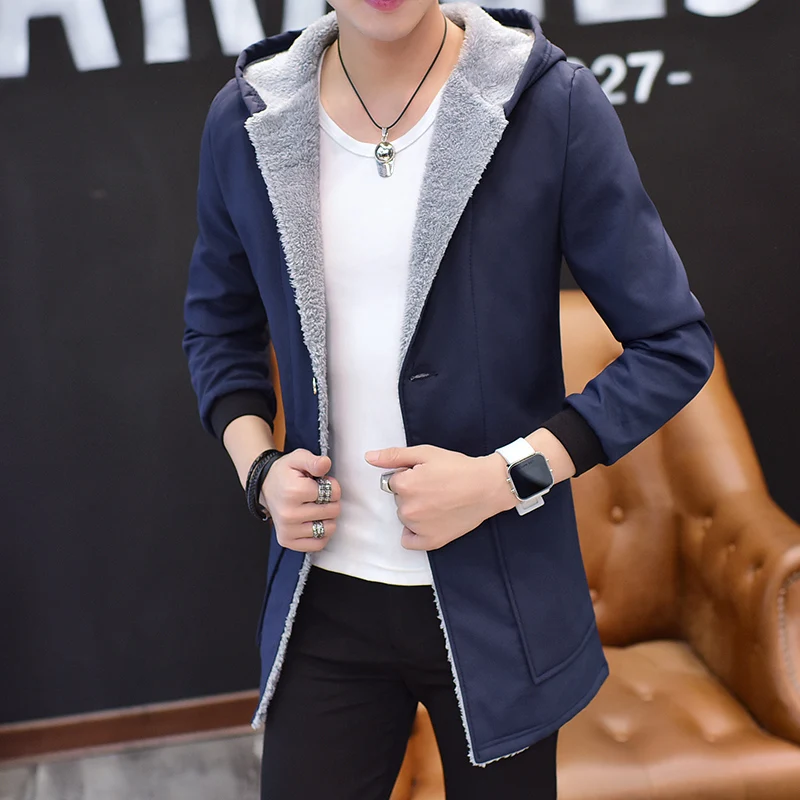 Jacket new men's winter long section plus velvet slim windbreaker hooded single-breasted lapel large size S-5XL cotton coat
Jacket new men's winter long section plus velvet slim windbreaker hooded single-breasted lapel large size S-5XL cotton coat
