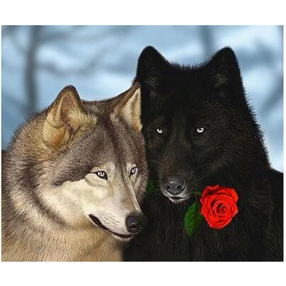 New DIY Diamond Painting Animal Diamond Needlework Crafts Best Full Diamond Embroidery Lover Wolf &Rose Flowers Home Decor
New DIY Diamond Painting Animal Diamond Needlework Crafts Best Full Diamond Embroidery Lover Wolf &Rose Flowers Home Decor