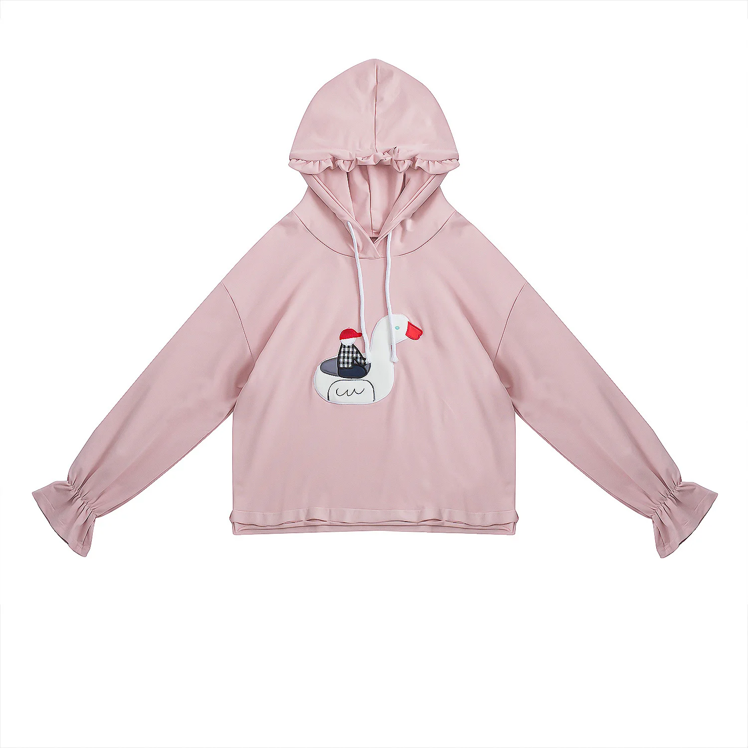 Fashion Design Women Spring Hoodies Preppy Style Pullover Hooded Sweatshirts Long Sleeve Ruffles Sweet Autumn Top Embroidery
Fashion Design Women Spring Hoodies Preppy Style Pullover Hooded Sweatshirts Long Sleeve Ruffles Sweet Autumn Top Embroidery