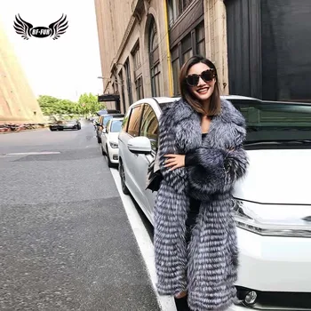 BFFUR Natural Fur Luxury 100cm Long Real Red / Silver Fox Fur Coat Warm Tailored Collar For Women's Red Fox Fur Coats Oversized
BFFUR Natural Fur Luxury 100cm Long Real Red / Silver Fox Fur Coat Warm Tailored Collar For Women's Red Fox Fur Coats Oversized