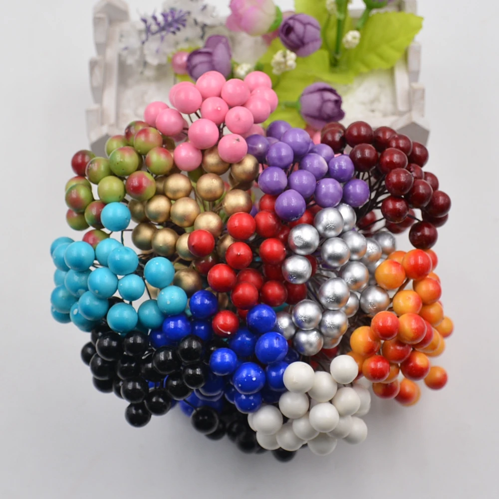 200pcs 400heads Artificial Flower Berry Bacca Bouquet For Wedding Decoration DIY Scrapbooking Decorative Wreath Fake Flowers
200pcs 400heads Artificial Flower Berry Bacca Bouquet For Wedding Decoration DIY Scrapbooking Decorative Wreath Fake Flowers