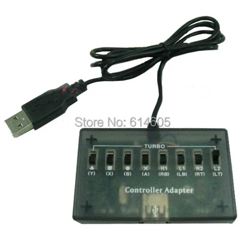 Turbo USB Cross Battle Adapter Converter Convertor for Microsoft Xbox 360 Wired Controller to Sony PS3 Console
Turbo USB Cross Battle Adapter Converter Convertor for Microsoft Xbox 360 Wired Controller to Sony PS3 Console