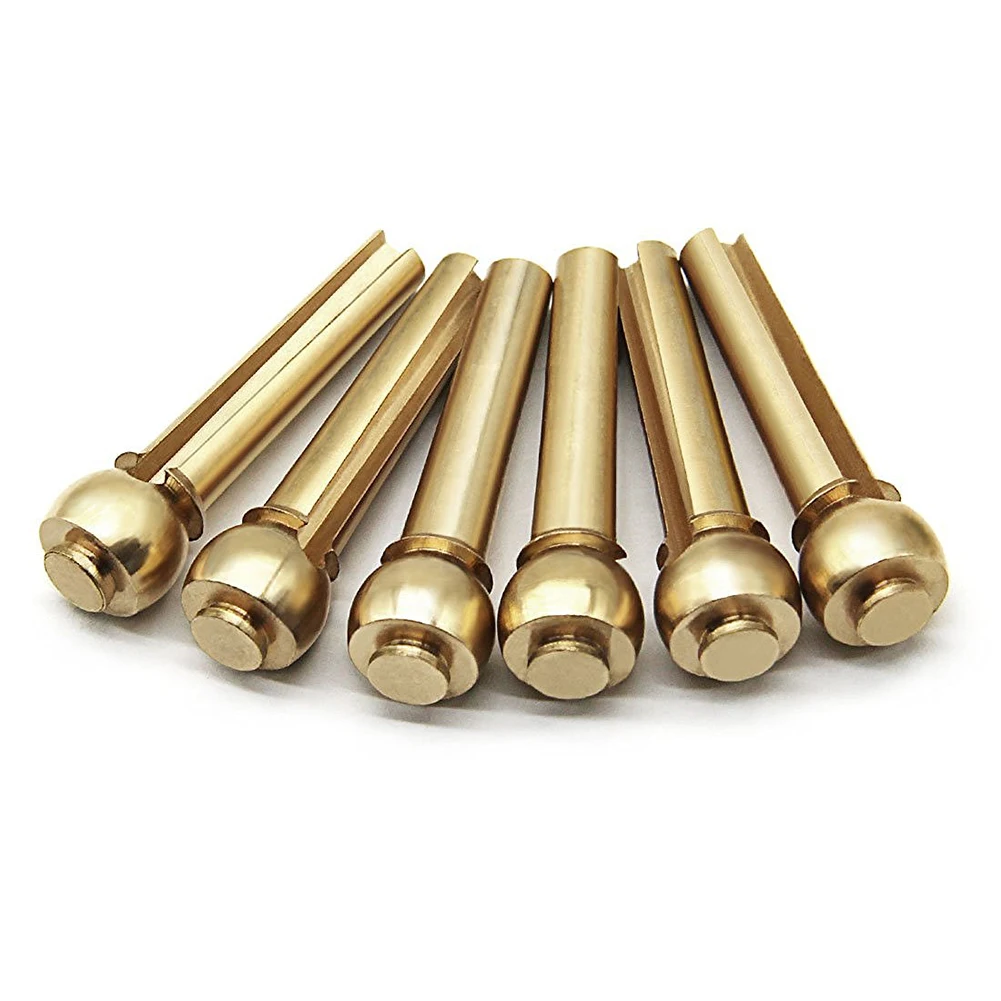 Metal Acoustic Guitar Bridge Pins 6pcs Brass Guitar Strings Fixed Cone String Pins String Nails
Metal Acoustic Guitar Bridge Pins 6pcs Brass Guitar Strings Fixed Cone String Pins String Nails