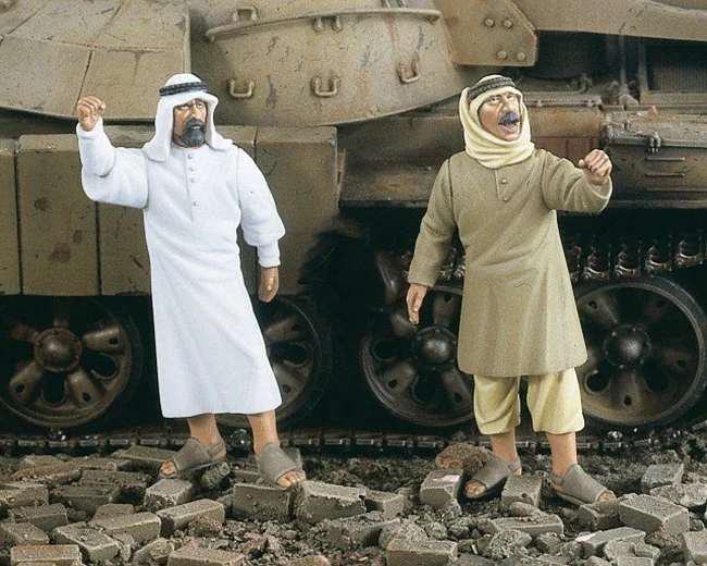 Assembly Scale 1/35 Arab Street Civilian Men Protesting figure Resin Model Unpainted
Assembly Scale 1/35 Arab Street Civilian Men Protesting figure Resin Model Unpainted