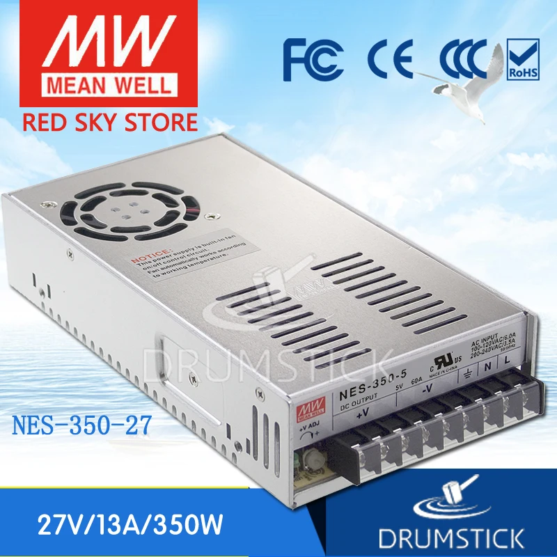 MEAN WELL NES-350-27 27V 13A meanwell NES-350 27V 351W Single Output Switching Power Supply
MEAN WELL NES-350-27 27V 13A meanwell NES-350 27V 351W Single Output Switching Power Supply