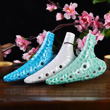 12 Holes Ceramic Ocarina Flute Alto C 3 Color Professional Porcelain Ocarina Kiln-fired Handmade Ocarina Woodwind Instrument
12 Holes Ceramic Ocarina Flute Alto C 3 Color Professional Porcelain Ocarina Kiln-fired Handmade Ocarina Woodwind Instrument
