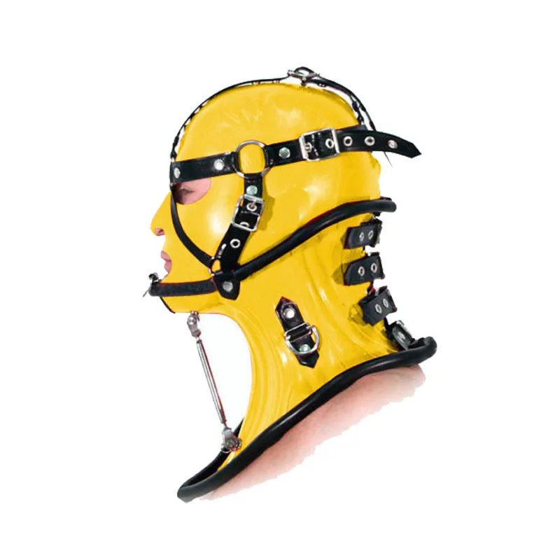 Natural 100% Latex Extra High Fix Collar And Headgear Black and Yellow Combination Set Size XXS-XXL
Natural 100% Latex Extra High Fix Collar And Headgear Black and Yellow Combination Set Size XXS-XXL