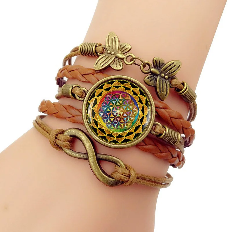 Vintage Butterfly Infinity bracelets Flower of Life mandala Multilayer Glass convex combination Jewelry for Men for Women gift
Vintage Butterfly Infinity bracelets Flower of Life mandala Multilayer Glass convex combination Jewelry for Men for Women gift