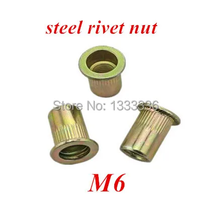 200 шт. M6 * 15 плоская заклепка Rivnut вставка Nutsert потайная головка колонна гайка сталь с желтым цинковым покрытием
200 шт. M6 * 15 плоская заклепка Rivnut вставка Nutsert потайная головка колонна гайка сталь с желтым цинковым покрытием