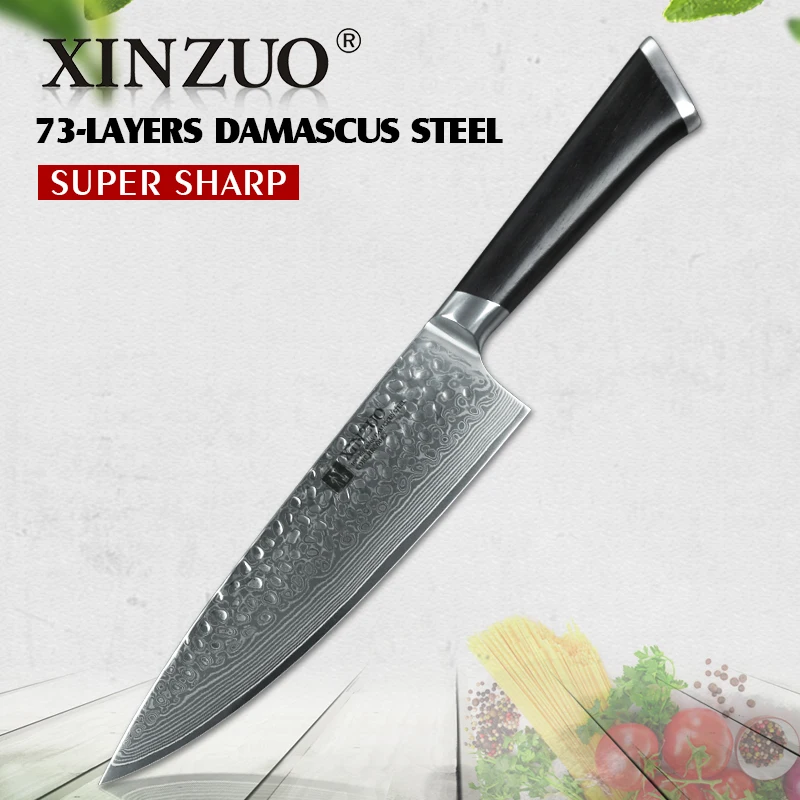 XINZUO 8" Chef Knife 67 layer Japanese VG10 Damascus Stainless Steel Kitchen Knife Senior Meat Vegetable Knife Ebony Wood Handle
XINZUO 8" Chef Knife 67 layer Japanese VG10 Damascus Stainless Steel Kitchen Knife Senior Meat Vegetable Knife Ebony Wood Handle