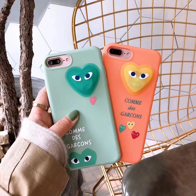 New CDG Play Comme des Garcons soft silicone cover case for iphone 6 6S plus 7 7plus 8 8plus X XS XR Max 3D Squishy phone coque
New CDG Play Comme des Garcons soft silicone cover case for iphone 6 6S plus 7 7plus 8 8plus X XS XR Max 3D Squishy phone coque