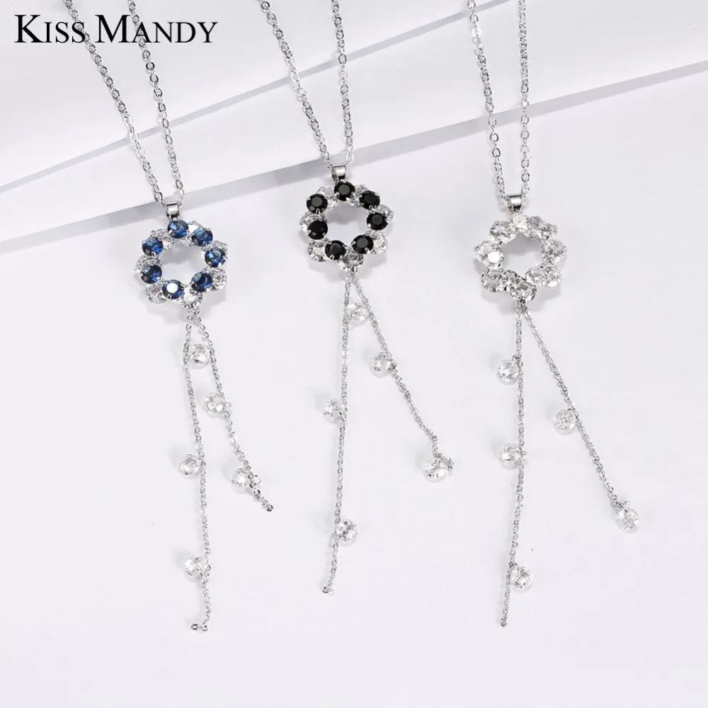 KISS MANDY Luxury Women Necklaces Pendants Three Colors AAA Cubic Zirconia Fashion Party Necklace Jewelry Gift for Girl LN137
KISS MANDY Luxury Women Necklaces Pendants Three Colors AAA Cubic Zirconia Fashion Party Necklace Jewelry Gift for Girl LN137