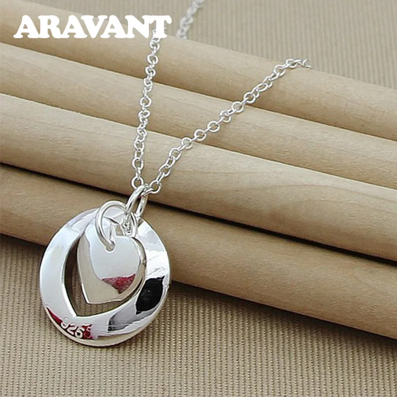 925 Silver Necklace Jewelry Round Heart Pendant Necklace For Women Valentine Gifts
925 Silver Necklace Jewelry Round Heart Pendant Necklace For Women Valentine Gifts