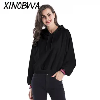 Europe New 2018 Autumn Woman Fashion Bat Sleeve Hooded Pullover Female Letter Printing Loose Plus Size Sweatshirt Outwear Coats
Europe New 2018 Autumn Woman Fashion Bat Sleeve Hooded Pullover Female Letter Printing Loose Plus Size Sweatshirt Outwear Coats