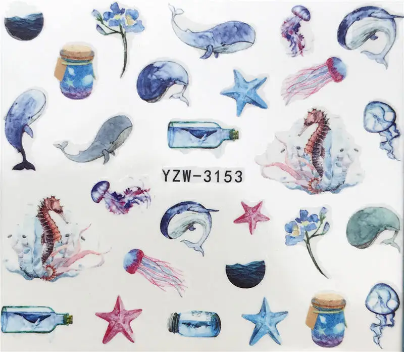 YZWLE 2019 New Arrivial Nail Stickers Wishing bottle / dolphin / starfish Plant Pattern 3D Manicure Sticker Nail Water Sticker
YZWLE 2019 New Arrivial Nail Stickers Wishing bottle / dolphin / starfish Plant Pattern 3D Manicure Sticker Nail Water Sticker