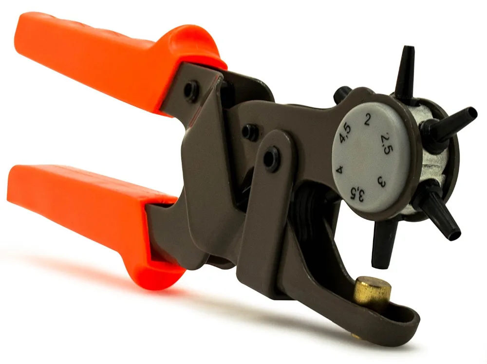 Heavy Duty Rotary Leather Craft Hole Punch for Synthetic Leather Belt Watch Band Tack and multiple other items. Sizes range from
Heavy Duty Rotary Leather Craft Hole Punch for Synthetic Leather Belt Watch Band Tack and multiple other items. Sizes range from