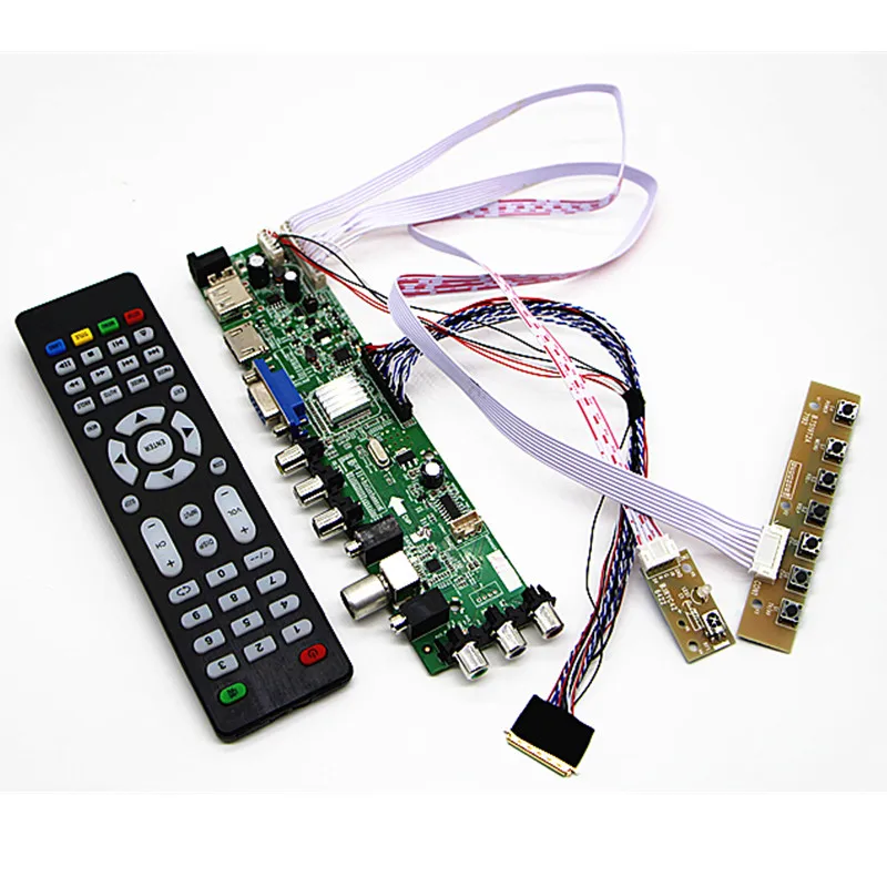 DVB-T2/DVB-T/DVB-C LCD digital TV Driver Controller Board Kit 17.3" N173O6-L02 B173RW01 1600*900 LCD controller board DIY kit
DVB-T2/DVB-T/DVB-C LCD digital TV Driver Controller Board Kit 17.3" N173O6-L02 B173RW01 1600*900 LCD controller board DIY kit