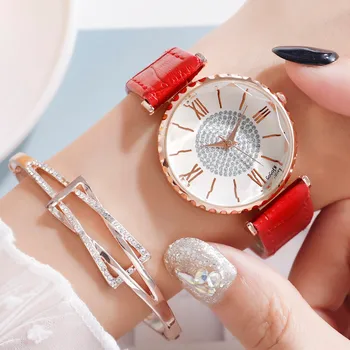 Fashion Circle Diamond Dial Roman Digital Scale Belt Quartz ladies women Wrist watches Dress watch gifts Wrist Party decoration
Fashion Circle Diamond Dial Roman Digital Scale Belt Quartz ladies women Wrist watches Dress watch gifts Wrist Party decoration