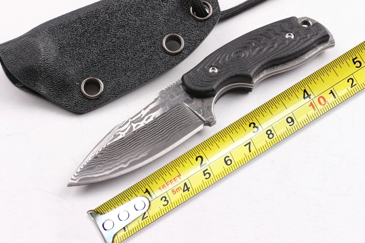 Damascus Neck Knife,G10 Handle Rescue Survival Knife,Small Fixed Knives.Pocket Outdoor Tools.
Damascus Neck Knife,G10 Handle Rescue Survival Knife,Small Fixed Knives.Pocket Outdoor Tools.