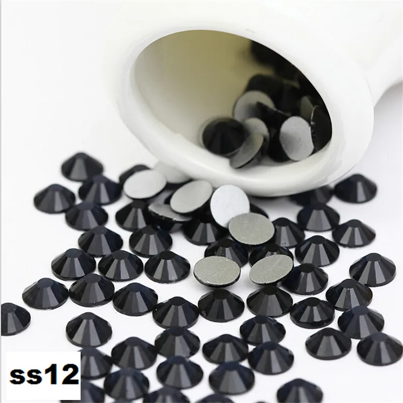 SS12 Jet Nail Rhinestones,1440pcs/lot Flat Back Non Hotfix Glitter Nail crystal,DIY 3d Nail Phones Decorations Supplies
SS12 Jet Nail Rhinestones,1440pcs/lot Flat Back Non Hotfix Glitter Nail crystal,DIY 3d Nail Phones Decorations Supplies