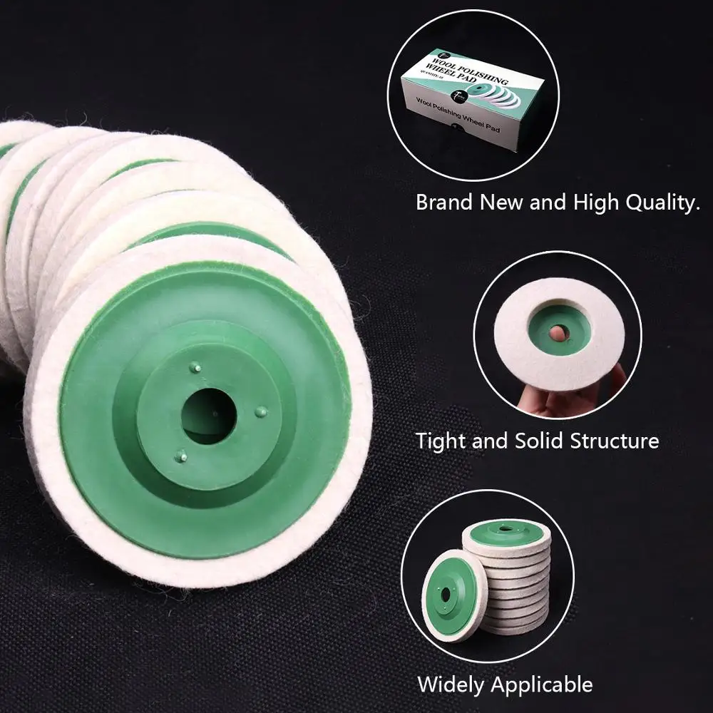 10Pcs 98mm Wool Polishing Wheel Pads Buffing Angle Grinder Wheel Felt Polishing Disc Pad Wear Resistant for Metal Ceramic Glass
10Pcs 98mm Wool Polishing Wheel Pads Buffing Angle Grinder Wheel Felt Polishing Disc Pad Wear Resistant for Metal Ceramic Glass