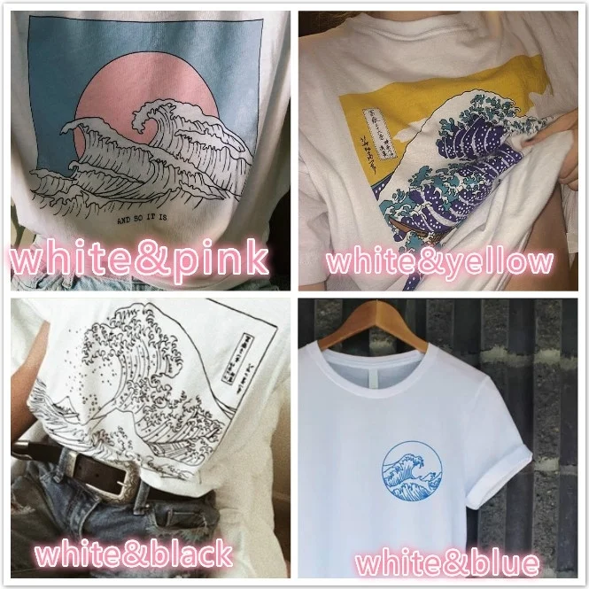 PUDO-HJN Hokusai Wave Outline Blue Ocean Wave Printed Women T Shirt Tumblr Fashion Tops Summer Short Sleeve Oversize T Shirt
PUDO-HJN Hokusai Wave Outline Blue Ocean Wave Printed Women T Shirt Tumblr Fashion Tops Summer Short Sleeve Oversize T Shirt