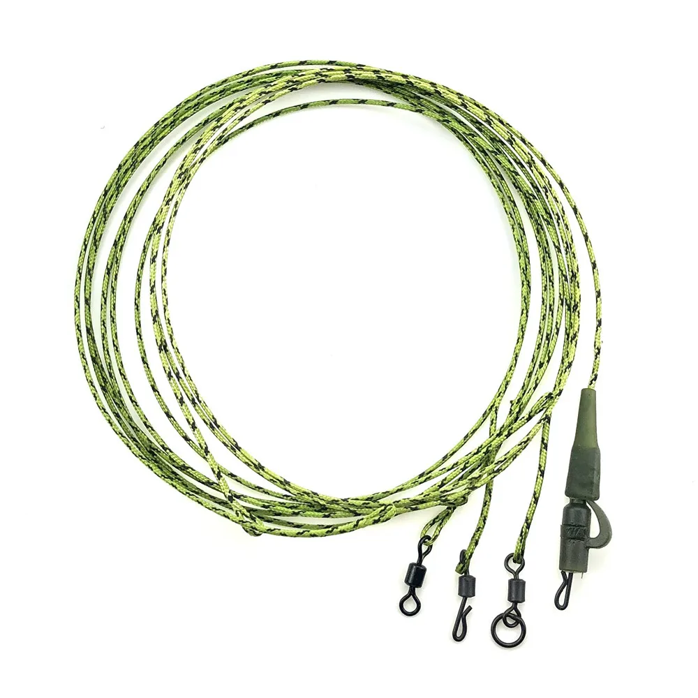 Camo green Lead Core Leader loop With Quick Change Swivel hook link line Very Supple Safety Lead Clips 45 LB for Carp Fishing
Camo green Lead Core Leader loop With Quick Change Swivel hook link line Very Supple Safety Lead Clips 45 LB for Carp Fishing