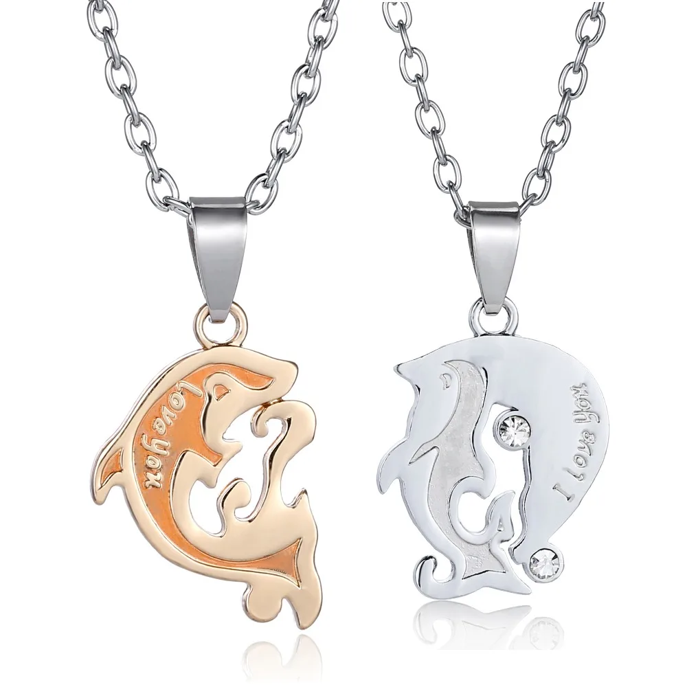 new Fashion Ocean Animal necklace Romantic dolphin bay couple necklace Jewelry For Women wedding Love Valentine's Day gift
new Fashion Ocean Animal necklace Romantic dolphin bay couple necklace Jewelry For Women wedding Love Valentine's Day gift