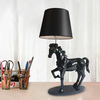 Creative Resin Table Lamp Horse Led Desktop Lamp American Bedroom Living Room Study Deco black gold horse Desk Lamp
Creative Resin Table Lamp Horse Led Desktop Lamp American Bedroom Living Room Study Deco black gold horse Desk Lamp