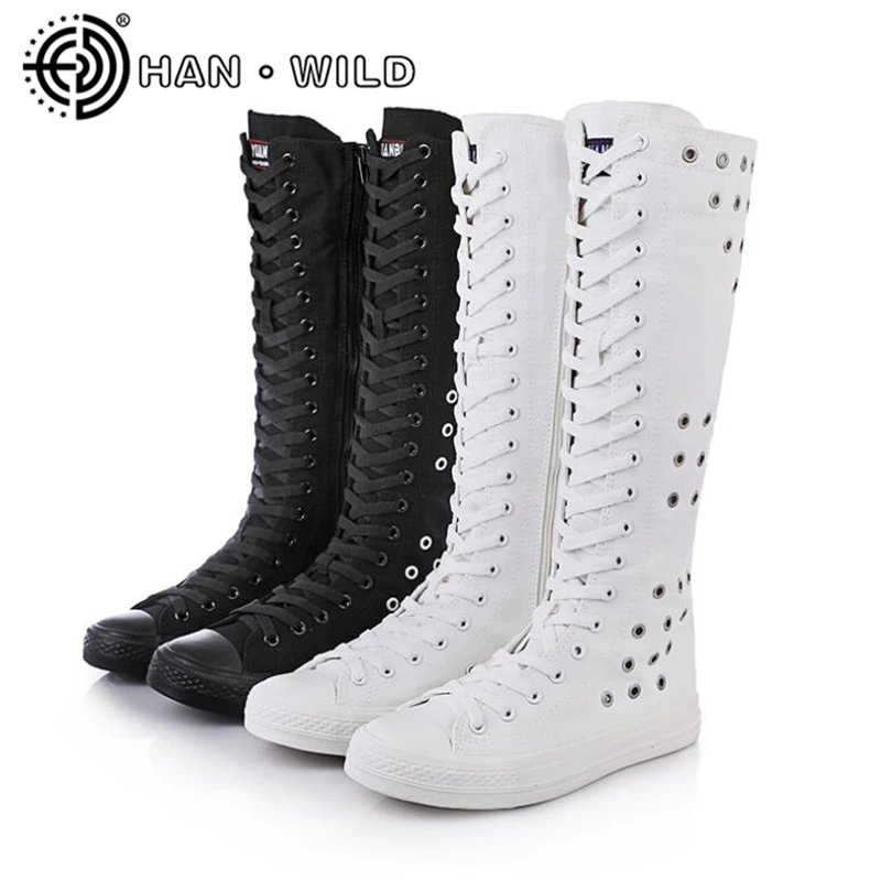 High Quality Women Casual Canvas Boots Breathable Ladies Knee High Boots Comfortable Women Casual Shoes Female Punk Shoes
High Quality Women Casual Canvas Boots Breathable Ladies Knee High Boots Comfortable Women Casual Shoes Female Punk Shoes