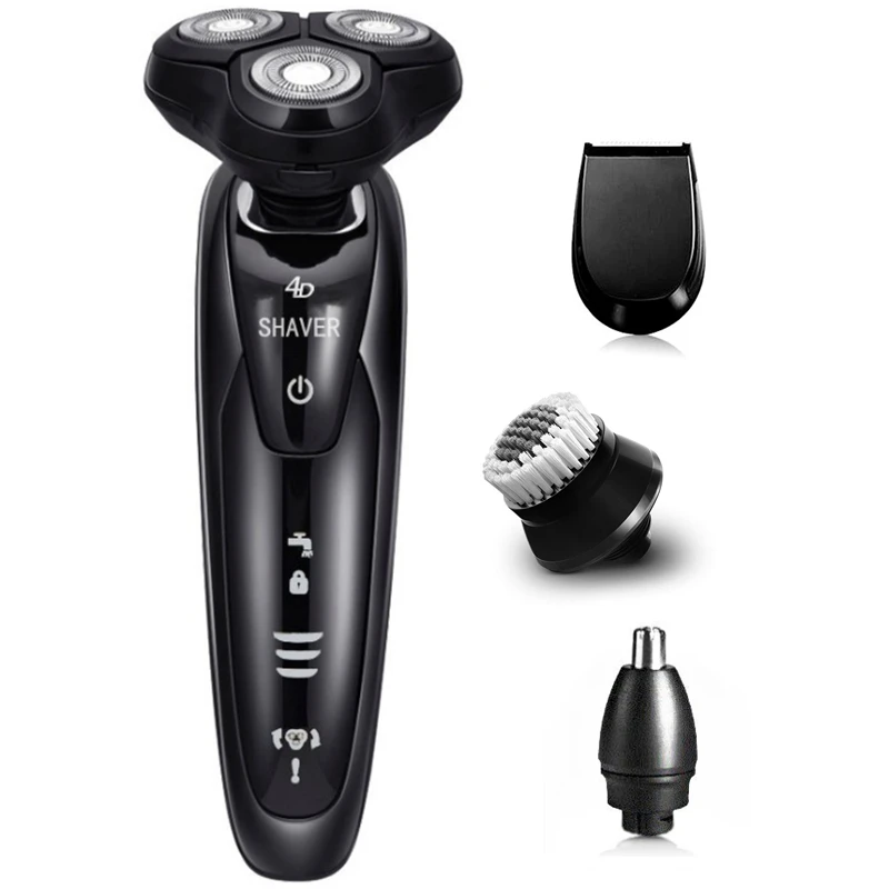 4D rotary male electric shaver wet dry electric razor for men rechargeable beard shaving machine travel facial electronic shaver
4D rotary male electric shaver wet dry electric razor for men rechargeable beard shaving machine travel facial electronic shaver