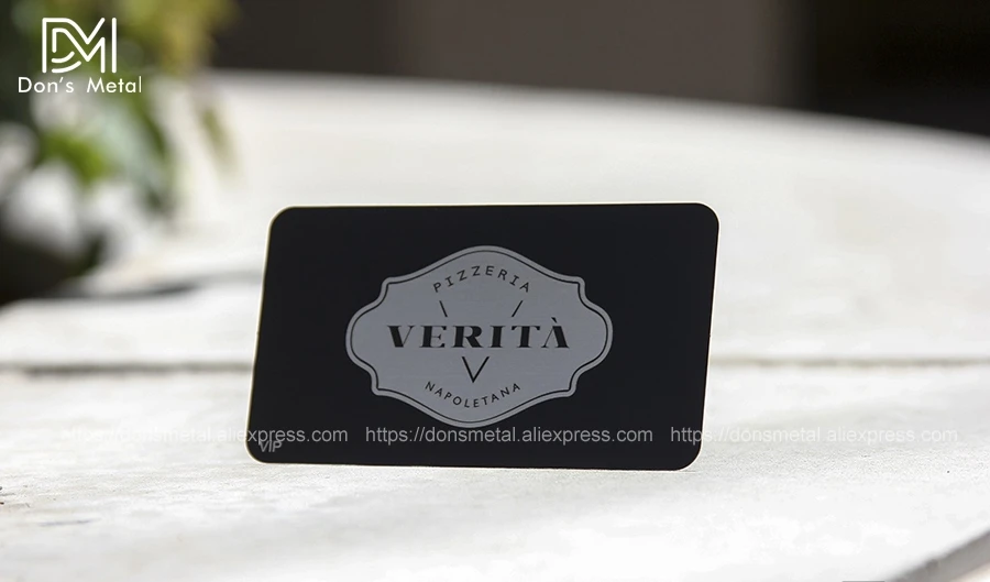 Creative black metal membership card high-end stainless steel business card metal card design custom 