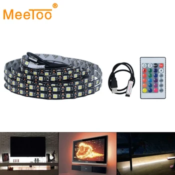 

RGB LED Strip Waterproof 5050 DC 5V USB LED Light Strips Flexible Tape Lighting 50cm 1m 2m 3m 4m 5m Add Remote For TV Backlight