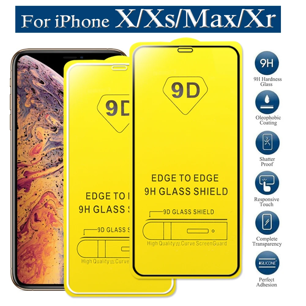 9d Tempered glass for iPhone X Xs Max Xr aiphone 10 xsmax aphone xmax i phone screen protector full cover protective glas tremp
9d Tempered glass for iPhone X Xs Max Xr aiphone 10 xsmax aphone xmax i phone screen protector full cover protective glas tremp