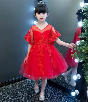 Fashion brand Handmade Red Wedding Girls Dresses Kids Wear Lace Princess Party Dress Flower Baby Girls Clothing 3-12Y
Fashion brand Handmade Red Wedding Girls Dresses Kids Wear Lace Princess Party Dress Flower Baby Girls Clothing 3-12Y