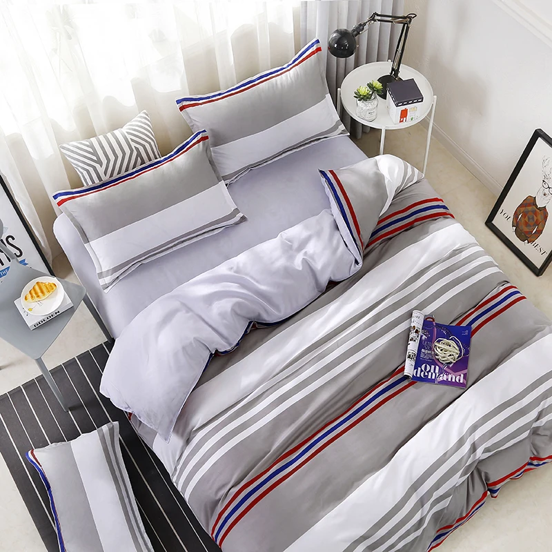 4pcs/set High Quality Colorful Stripes Pattern Bedding Set Bed Linings Duvet Cover Bed Sheet Pillowcases Cover Set
4pcs/set High Quality Colorful Stripes Pattern Bedding Set Bed Linings Duvet Cover Bed Sheet Pillowcases Cover Set