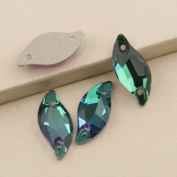 

Emerald 3254 Leaf 9x20 14x30mm Flat back Rhinestones Sewing Crystals Rhinestone Sew on Stones Garment Glass Crystal Stone Paste