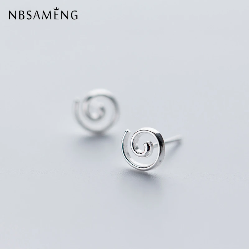 NBSAMENG 100% 925 Sterling Silver Hollow Round Spiral Shape Stud Earrings For Women Girls Gift Design Jewelry Prevent allergy
NBSAMENG 100% 925 Sterling Silver Hollow Round Spiral Shape Stud Earrings For Women Girls Gift Design Jewelry Prevent allergy