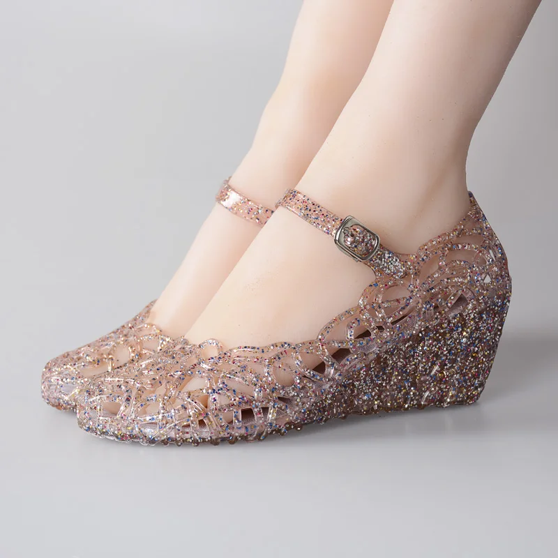 Summer crystal jelly mesh bird nest hollow sweet hole wedge with mother shoes plastic women's sandals
Summer crystal jelly mesh bird nest hollow sweet hole wedge with mother shoes plastic women's sandals