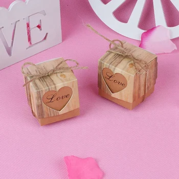100Pcs/Lot Romantic Heart Candy Box For Wedding Decoration Vintage Kraft Wedding Box Favors And Gift Box With Burlap Twine Chi
100Pcs/Lot Romantic Heart Candy Box For Wedding Decoration Vintage Kraft Wedding Box Favors And Gift Box With Burlap Twine Chi