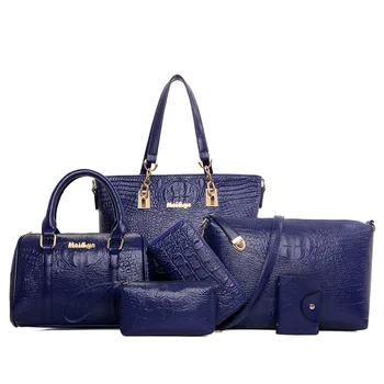 Women Bag Leather Handbag Female 6 Sets Composite Bag Totes Women's Shoulder Bag Handbags And Purses Crocodile Pattern Clutch
Women Bag Leather Handbag Female 6 Sets Composite Bag Totes Women's Shoulder Bag Handbags And Purses Crocodile Pattern Clutch