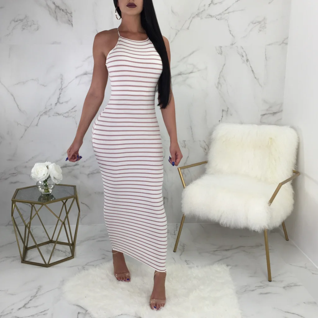 Striped Dress Sleeveless 2018 Women Long Dress Summer Spaghetti Strap Backless Dresses For Women WS6890E
Striped Dress Sleeveless 2018 Women Long Dress Summer Spaghetti Strap Backless Dresses For Women WS6890E