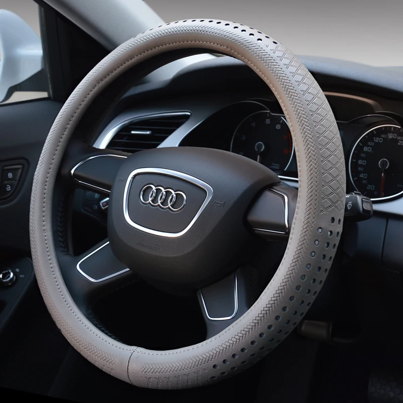 KKYSYELVA The first layer of leather four seasons universal round steering wheel cover
KKYSYELVA The first layer of leather four seasons universal round steering wheel cover