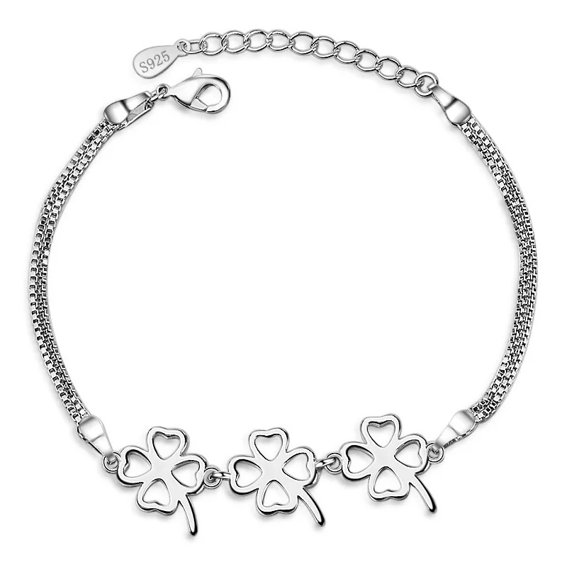 16+5cm Girls Lucky Four Leaf Clover Bracelet for Women Girl Female Fashion Korean Vegetarian Bracelet Hand Accessories
16+5cm Girls Lucky Four Leaf Clover Bracelet for Women Girl Female Fashion Korean Vegetarian Bracelet Hand Accessories