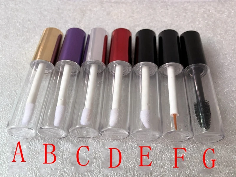 

200pcs/lot 5ML Empty Lip gloss tubes 5g Eyeliner bottle DIY makeup lip oil tubes round plastic tube with cap