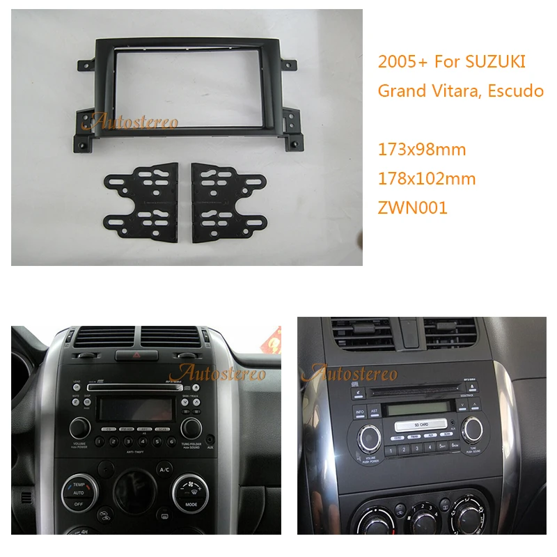Car stereo Radio Fascia multimedia Frame Kit for Suzuki Grand Vitara Escudo 2005+ Trim Dash CD Facia Panel Stereo Face Plate
Car stereo Radio Fascia multimedia Frame Kit for Suzuki Grand Vitara Escudo 2005+ Trim Dash CD Facia Panel Stereo Face Plate