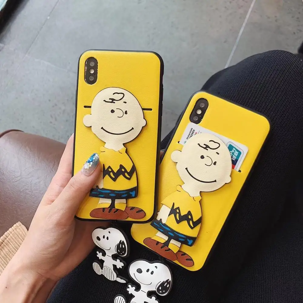 Japan Cute PEANUTS Cartoon Charlie Brown Soft Leather Phone Case For iPhone X XS MAX XR 7 8 6SPlus Luxury with Card Pocket Cover
Japan Cute PEANUTS Cartoon Charlie Brown Soft Leather Phone Case For iPhone X XS MAX XR 7 8 6SPlus Luxury with Card Pocket Cover
