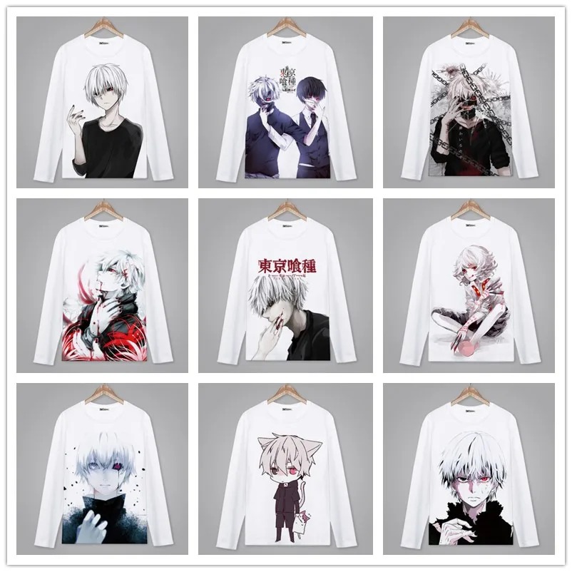 Spring Autumn Long Sleeve Anime T-Shirt Tokyo Ghoul lovely Clothing Unisex Adult Child T Shirt Cosplay harajuku tshirt.
Spring Autumn Long Sleeve Anime T-Shirt Tokyo Ghoul lovely Clothing Unisex Adult Child T Shirt Cosplay harajuku tshirt.