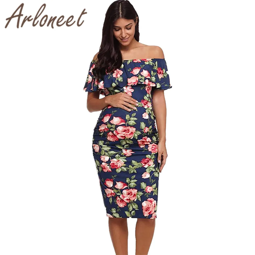 ARLONEET Clothes women maternity dresses Floral Print Off shoulder dress Summer ladies elegant a line dresses pregnanct Vestidos
ARLONEET Clothes women maternity dresses Floral Print Off shoulder dress Summer ladies elegant a line dresses pregnanct Vestidos